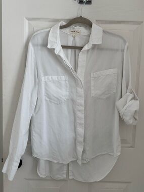 Semi-sheer Cloth & Stone Button-Down Shirt